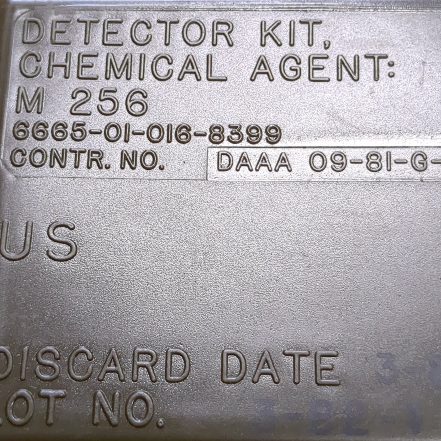 US Army M256A1 Chemical Detector Kit Complete in Box (11cc09)