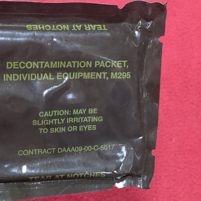 US Army M295 Individual Equipment Decontamination Packet (11cc10)