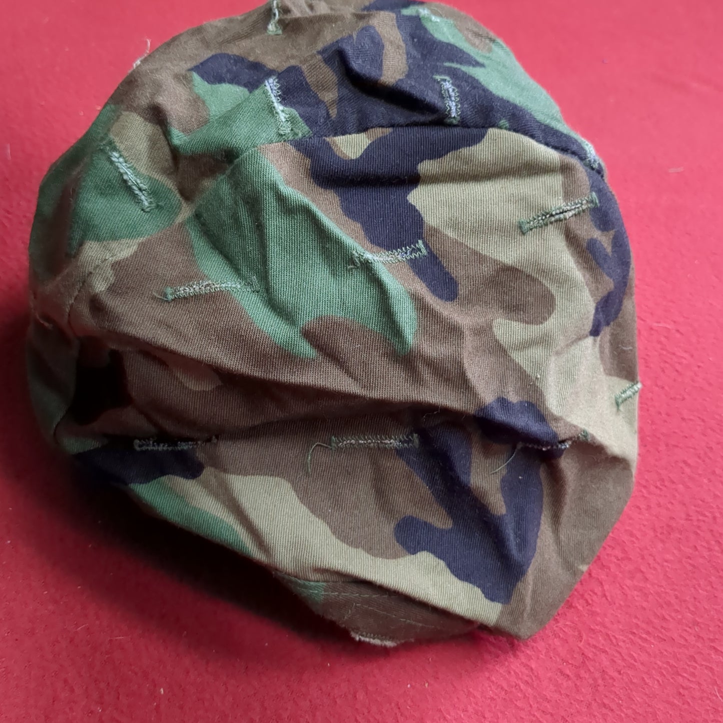 USED US Army Woodland Camo Helmet Cover Size X-Small/Small (07n BDU2-23)