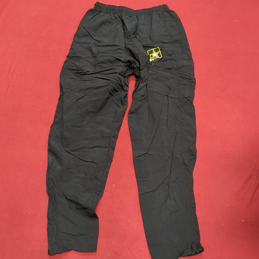 US Army Physical Fitness Small Regular PT Pants Black Gold (13n4)