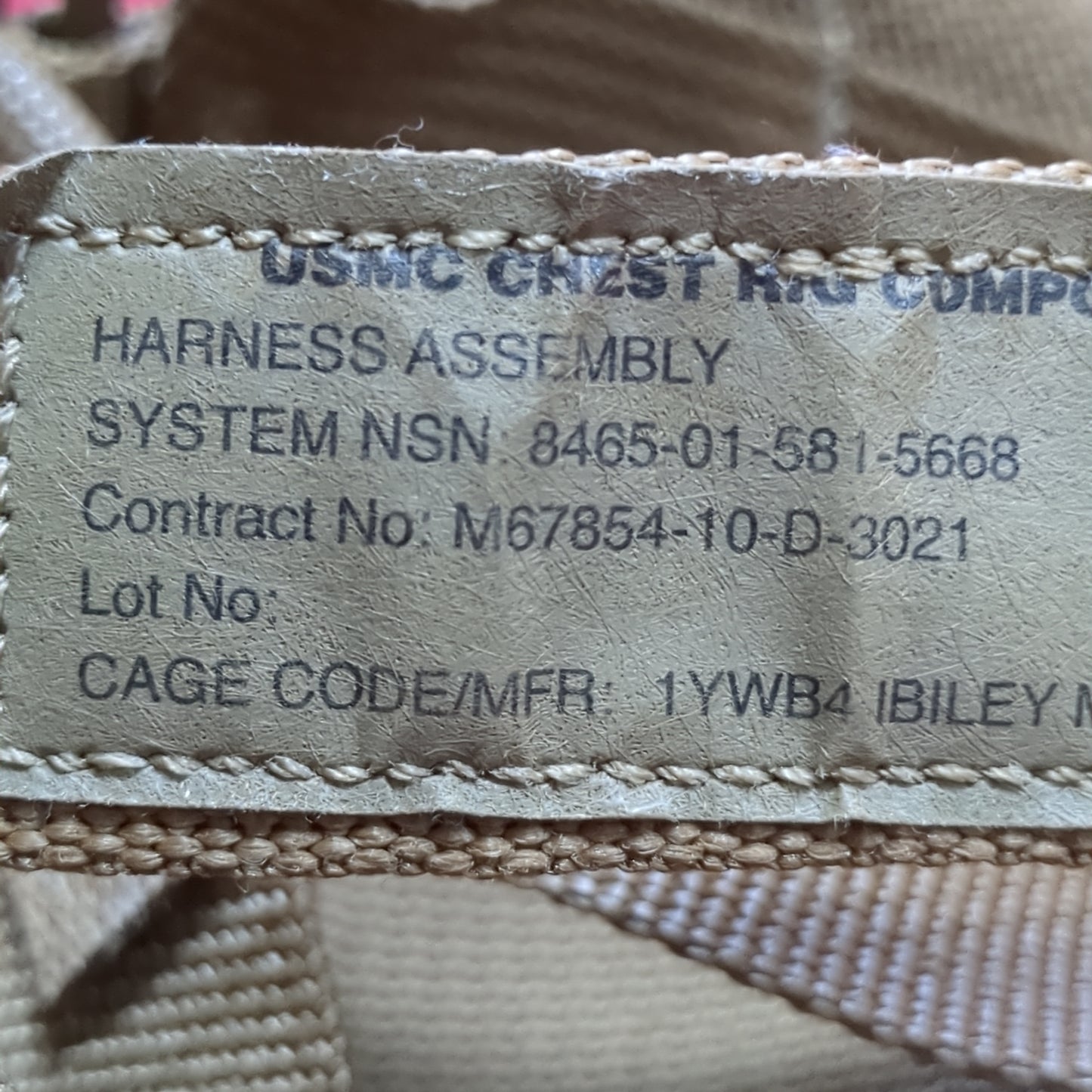 NOS USMC Harness Assembly System Coyote Excellent (36cr-AUG399)