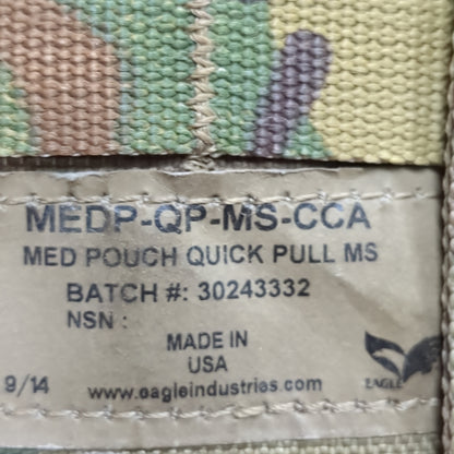 EAGLE Med Pouch Quick Pull Molle Pouch w Supplies Multicam OCP Excellent Condition (28o-g432)