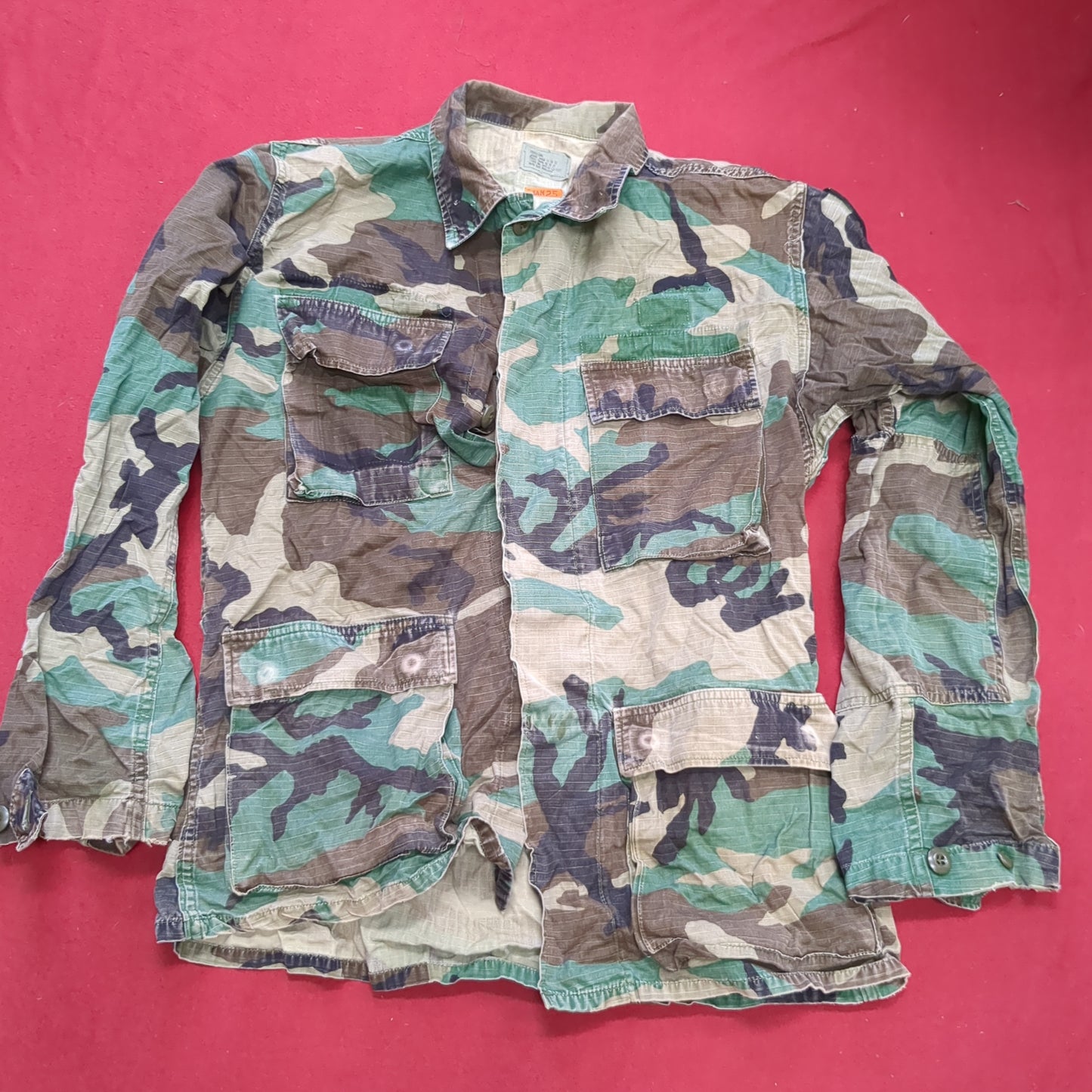 US Army Small Long BDU Woodland Top Jacket (a03 DC01-S)