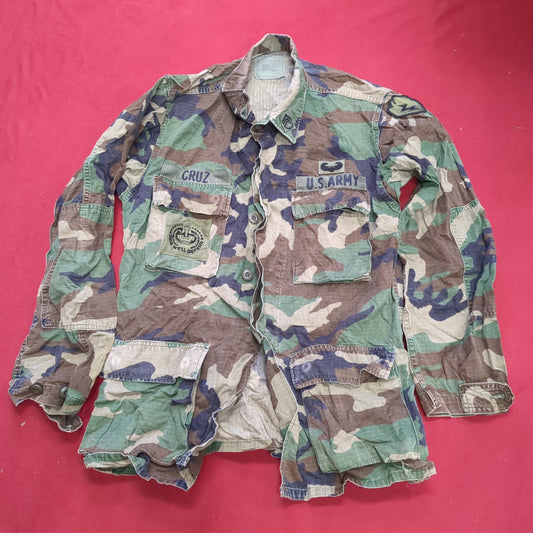 US Army Small Long BDU Woodland Top Jacket (a03 DC01-H)