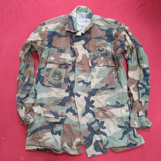 US Army Small Regular BDU Woodland Cold Weather Top Jacket (a03 DC01-O)