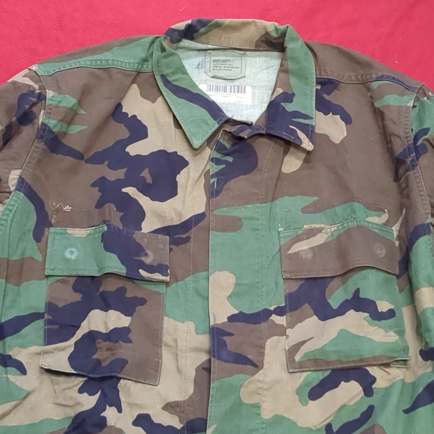 US Army Medium Regular BDU Woodland Top Jacket Used  (a10 DC4-i)