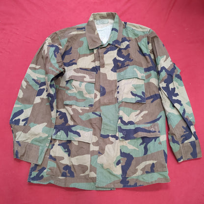 US Army Medium Regular BDU Woodland Top Jacket Good Condition (a10 DC4-P)