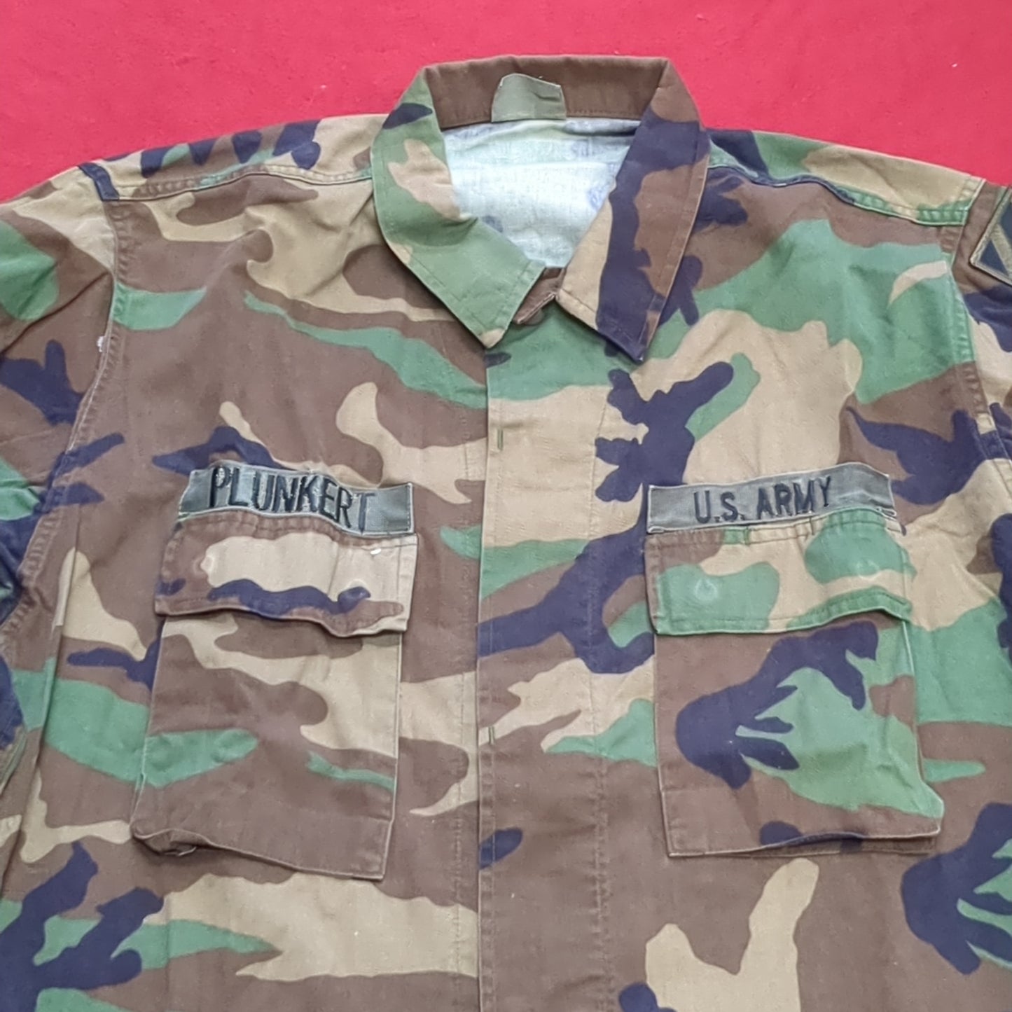 US Army Medium Regular BDU Woodland Top Jacket Good Condition (a10 DC4-o)