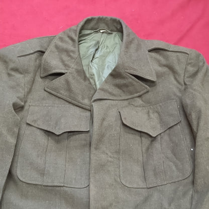 WWII 1946 34R IKE Jacket, Field, Wool OD Good Condition (a11 db9-L)