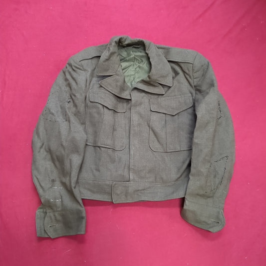 WWII 1946 34S IKE Jacket, Field, Wool OD Good Condition (a11 db9-x)