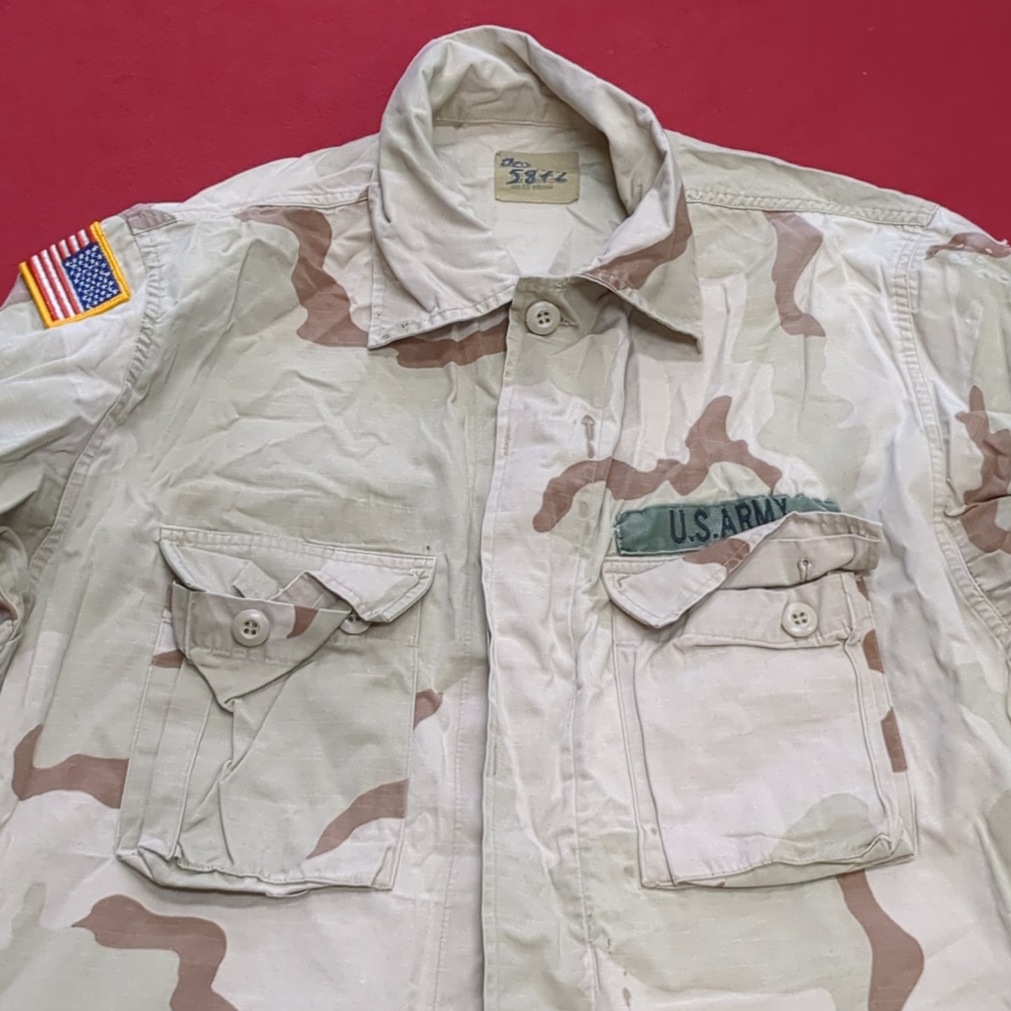 US Army DCU REGULAR X-LONG Desert Camo Uniform Top Used (a24- da9-MH62)