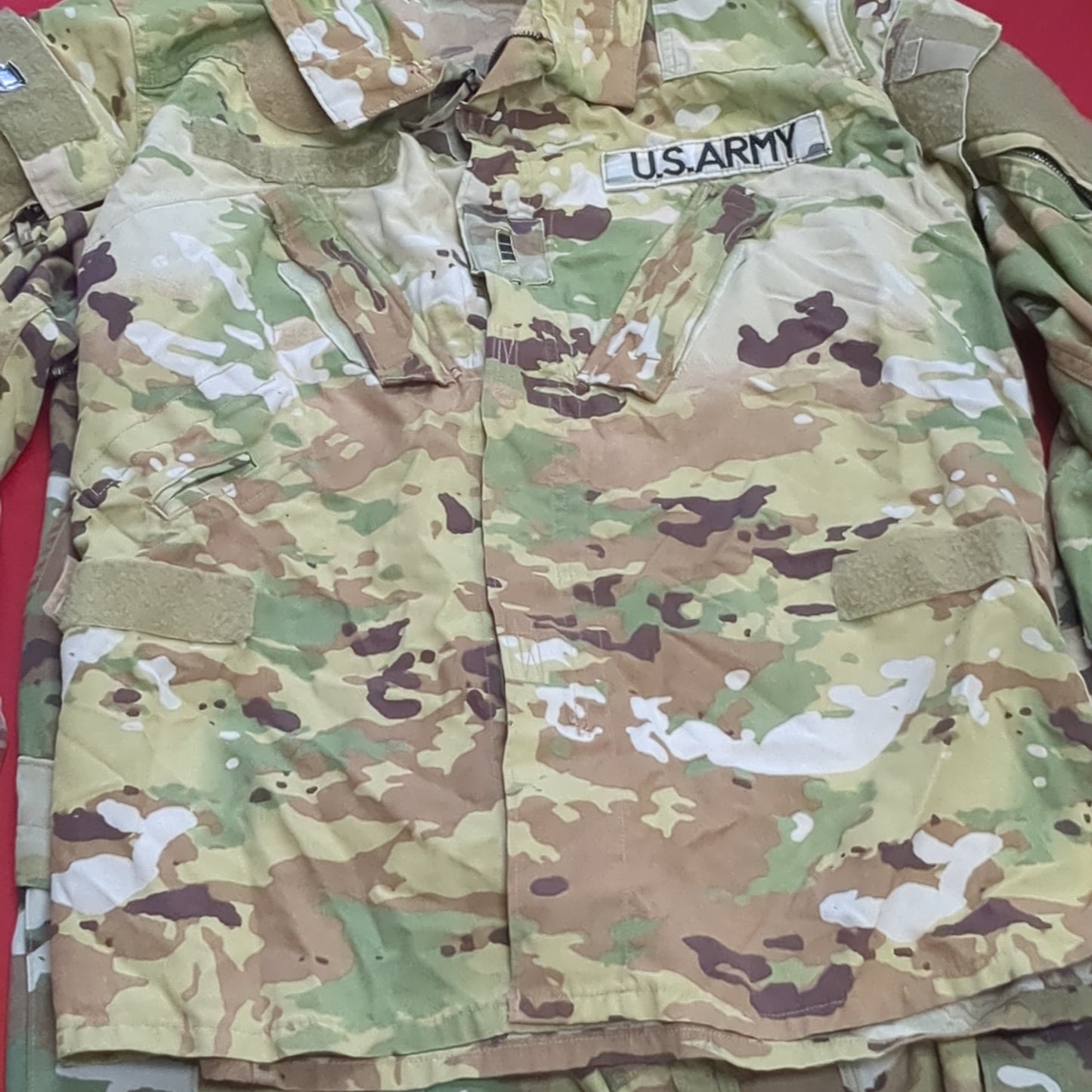 SET of US Army Flight Large Short Combat Aircrew Uniform Top Pants OCP Multicam Good Condition (fc06-SEP47)