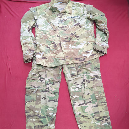 SET of US Army Flight Large Short Combat Aircrew Uniform Top Pants OCP Multicam Good Condition (ocp3- fa17-SEP48)