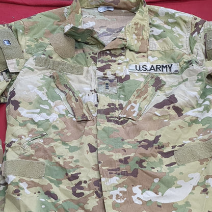 SET of US Army Flight Large Short Combat Aircrew Uniform Top Pants OCP Multicam Good Condition (ocp3- fa17-SEP48)