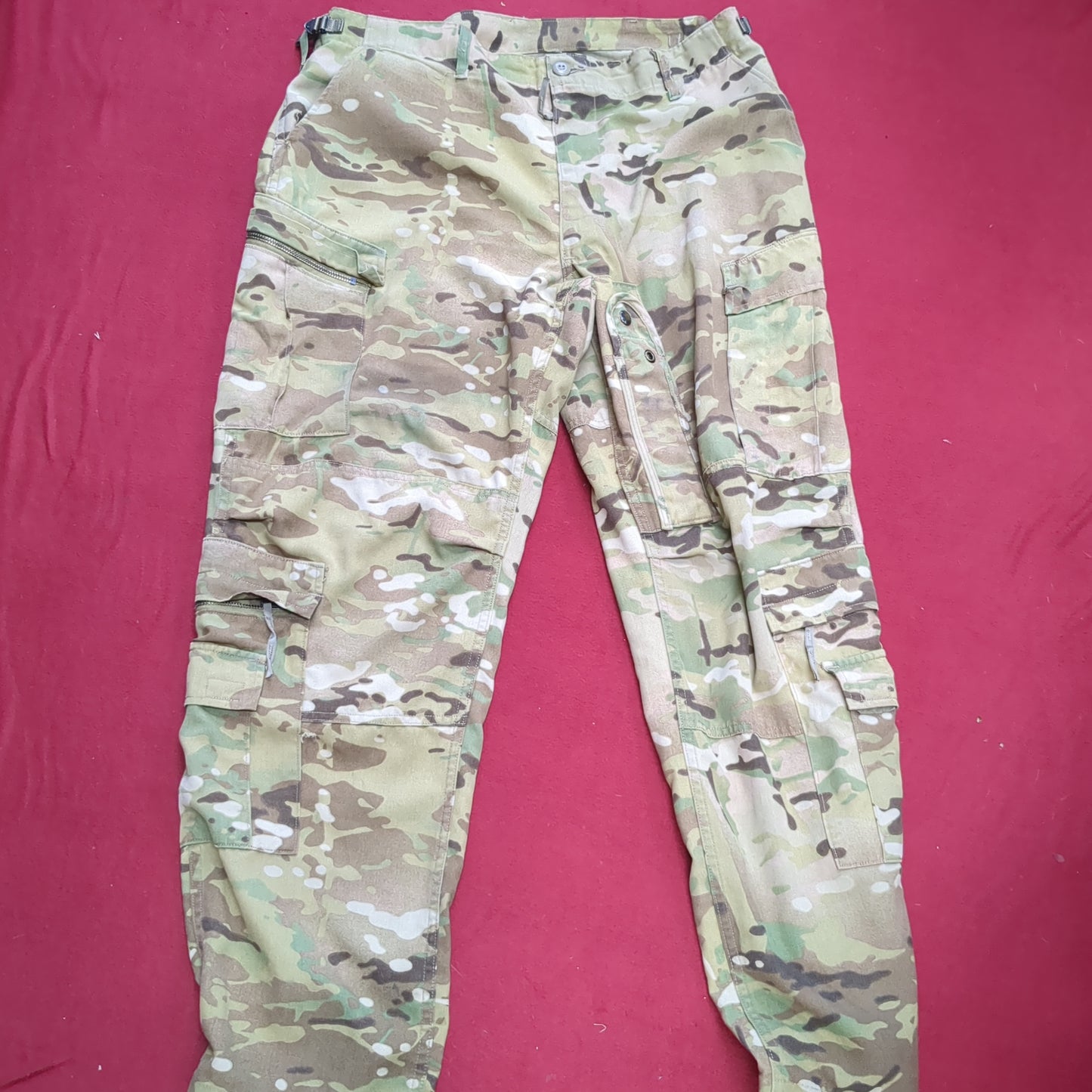 SET of US Army Flight Large Short Combat Aircrew Uniform Top Pants OCP Multicam Good Condition (ocp3- fa17-SEP50)