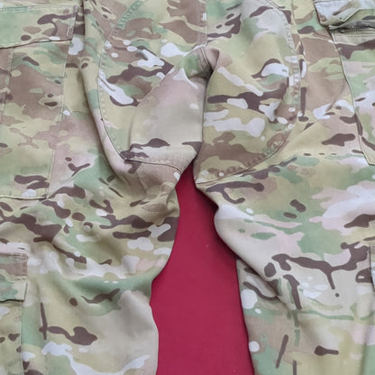 SET of US Army Flight Large Short Combat Aircrew Uniform Top Pants OCP Multicam Good Condition (ocp3- fa17-SEP50)