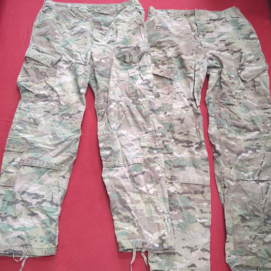 *Lot of Two* US Army Medium Long Multicam Flame Resistant Frac Uniform Pants Used (ocp8-SEP60)