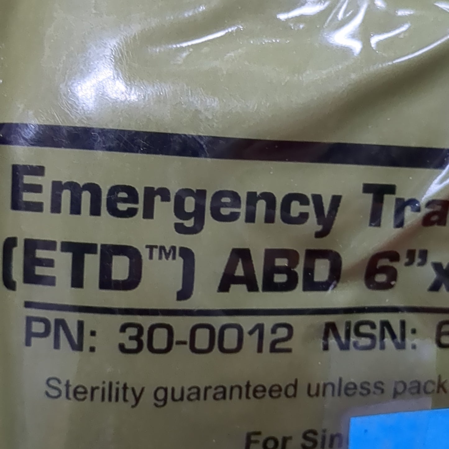 NAR Emergency Trauma Dressing Abdomimal 6" x 12" x 12" x 70" Exp 02-2021 (01d ifak-12)