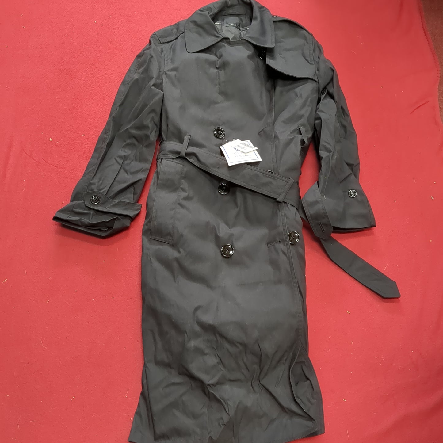 NWT US Army Army Female 12 Short All-Weather Black Overcoat ASU Black Excellent Condition (02g jn-6)