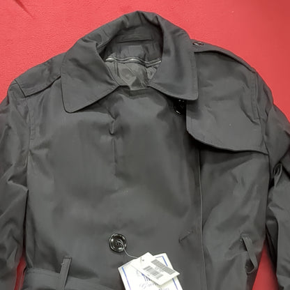 NWT US Army Army Female 12 Short All-Weather Black Overcoat ASU Black Excellent Condition (02g jn-6)