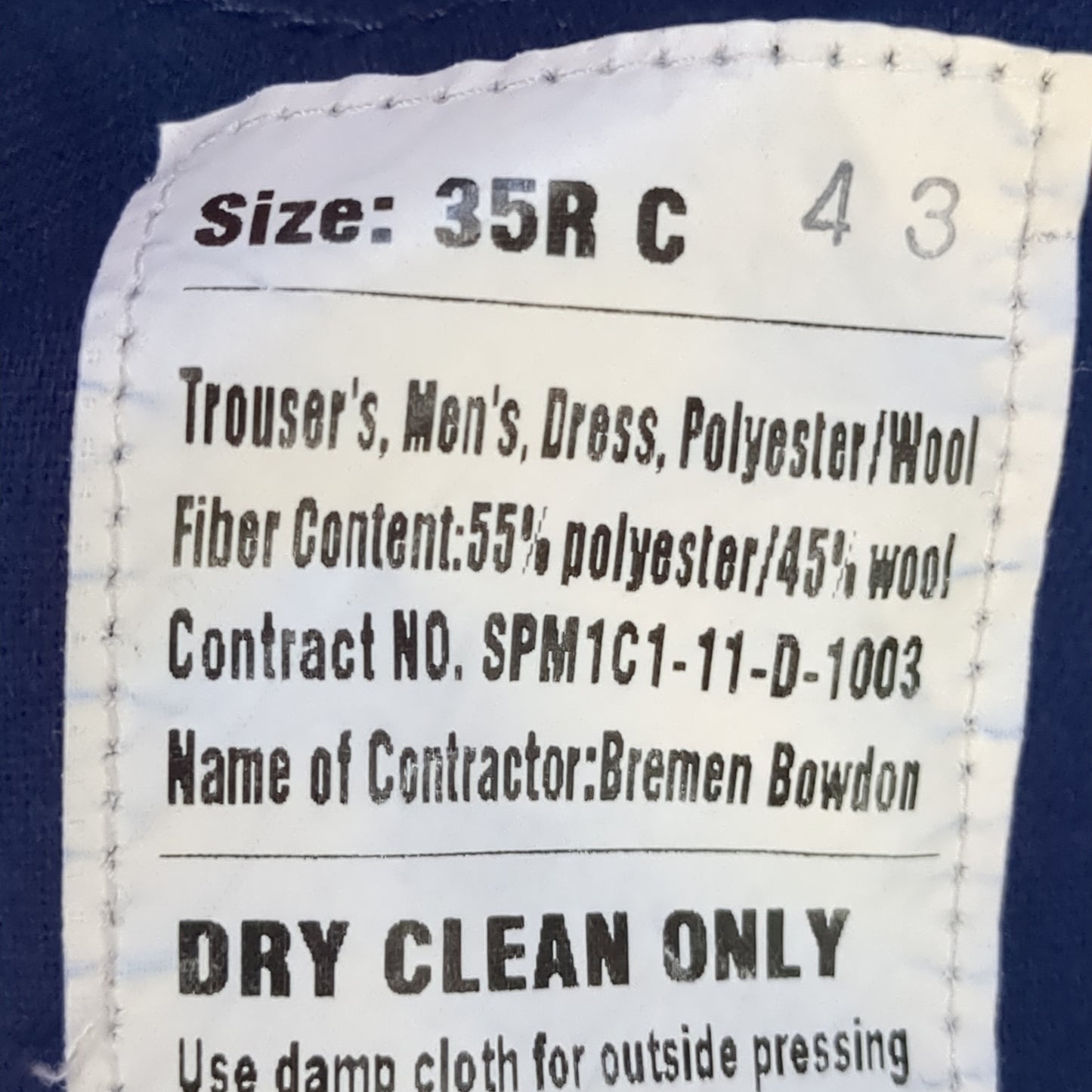 US Army 35RC Dress Blue 450 Trousers ASU Pants Good Condition (aa08-11)