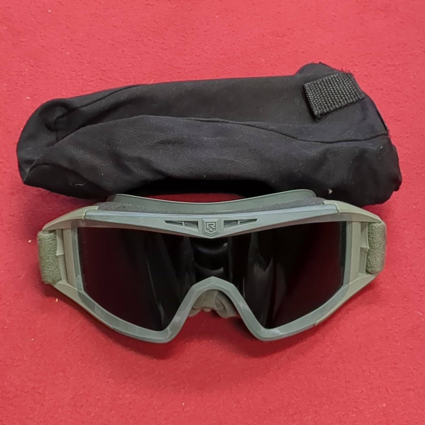 US Army Revision Sand and Wind Goggles Dark Frames Only Good Condition (08g cl2-44)