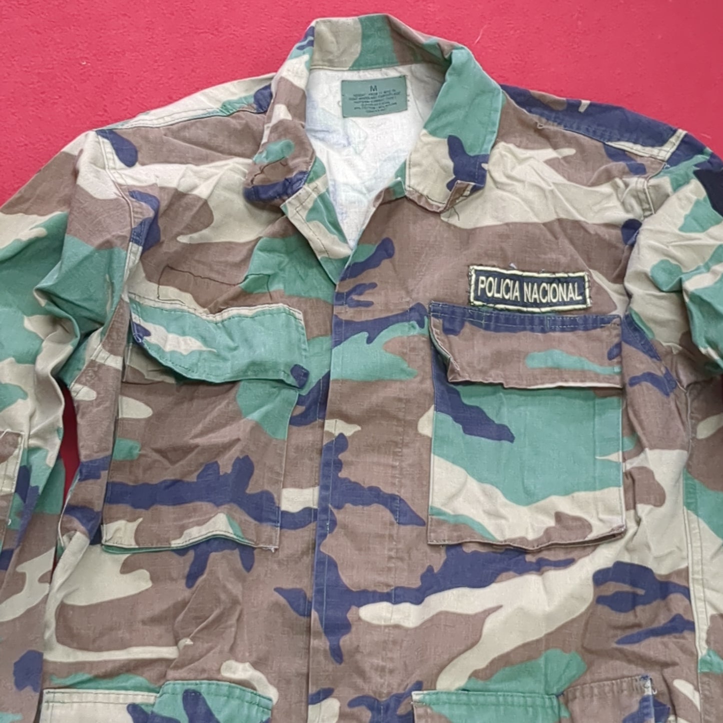 BDU Woodland Medium Type 1 Combat Camouflage Coat Used  (24g BDU2-47)