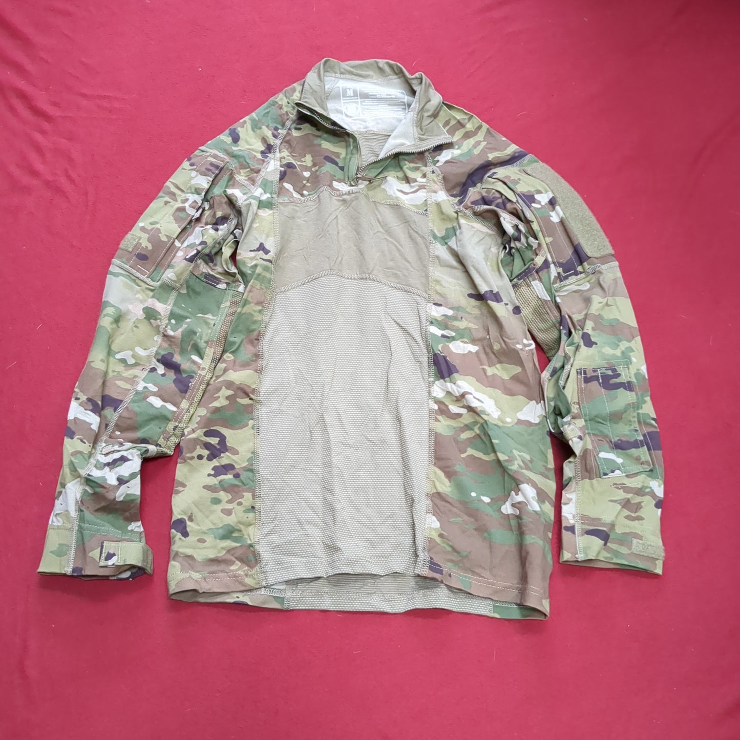 US Army Medium 1/4 Quarter Zip Type 2 Combat OCP Multicam FRAC Top Shirt (cso- fa10-SEP141)