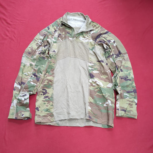 US Army Medium 1/4 Quarter Zip Type 2 Combat OCP Multicam FRAC Top Shirt Excellent Condition (fa09-JAN184)