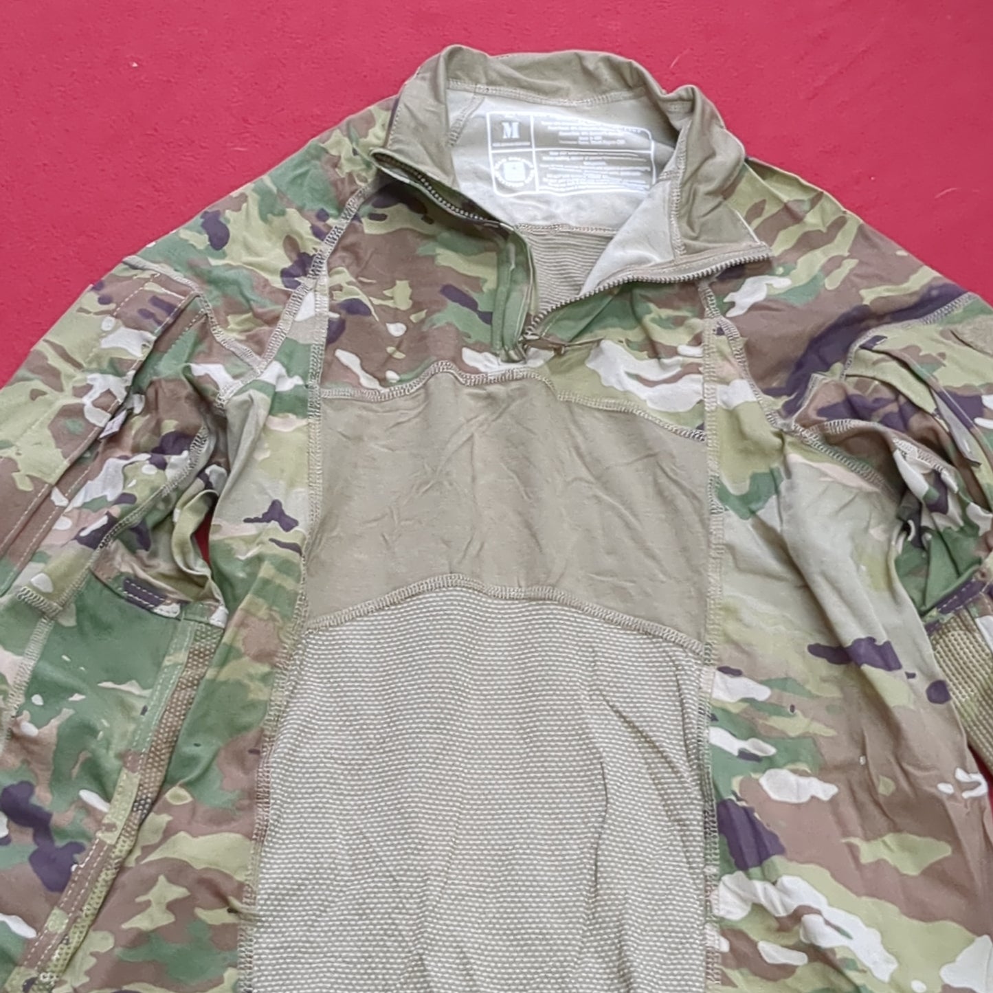 US Army Medium 1/4 Quarter Zip Type 2 Combat OCP Multicam FRAC Top Shirt (cso- fa10-SEP141)