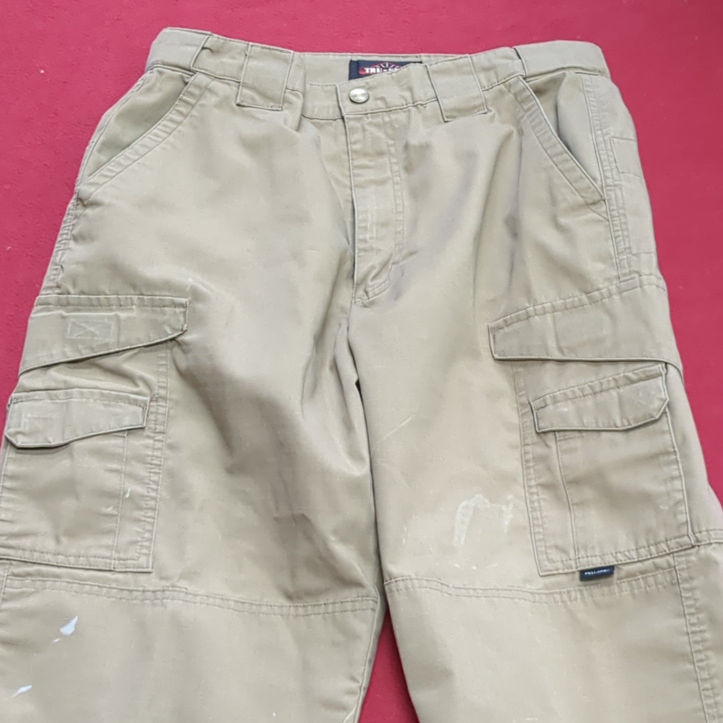 TRU SPEC Mens Size 32x32 Tactical Cargo WORK Pants Dark Tan Used (eb08-SEP145)