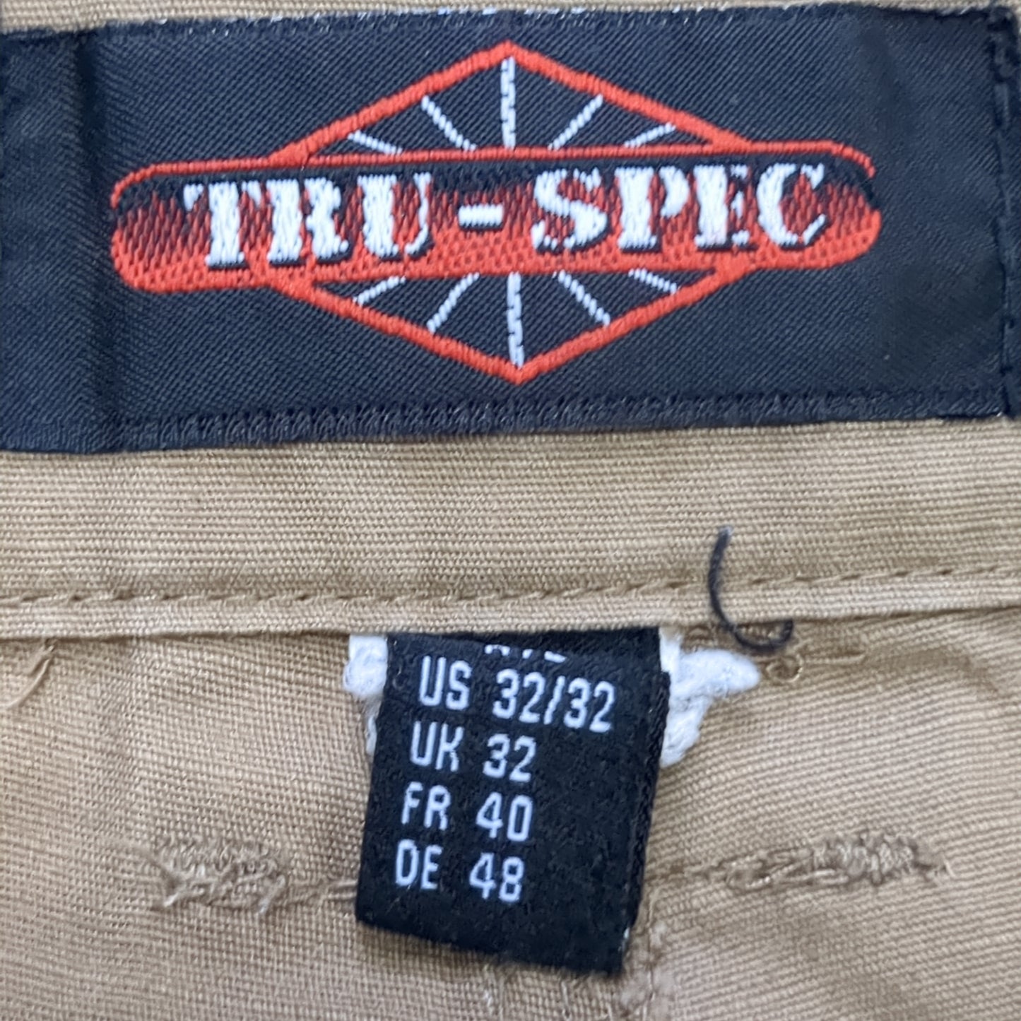 TRU SPEC Mens Size 32x32 Tactical Cargo WORK Pants Dark Tan Used (eb08-SEP145)