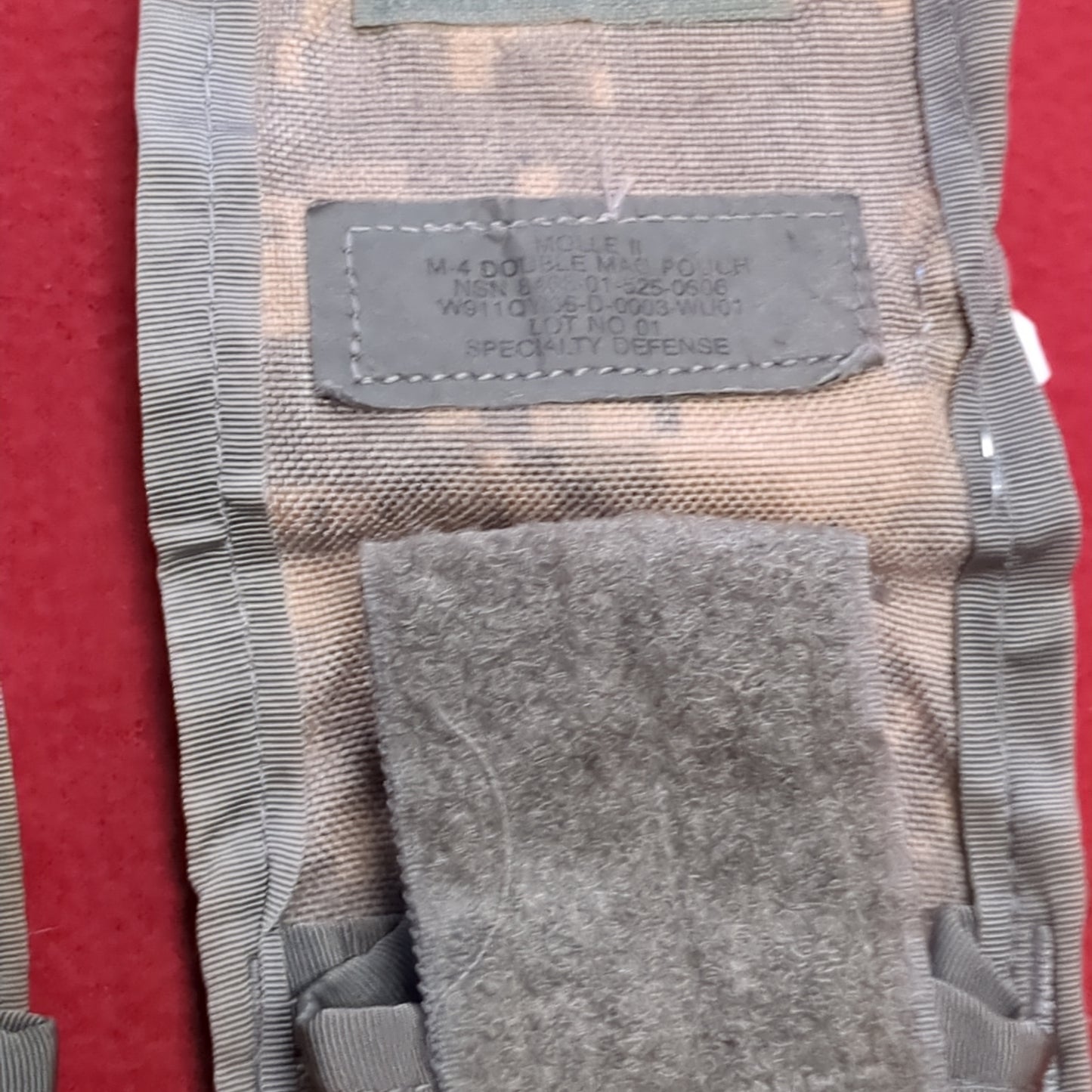 LOT of 2 - US Army Double 2 Magazine Molle Pouch ACU UCP Used (acu-g93)