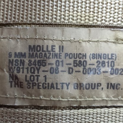 *Lot of Two* US Army 9 mm single mag Pouch OCP Multicam Molle II Good Condition (34cr- ca2-OCT02)