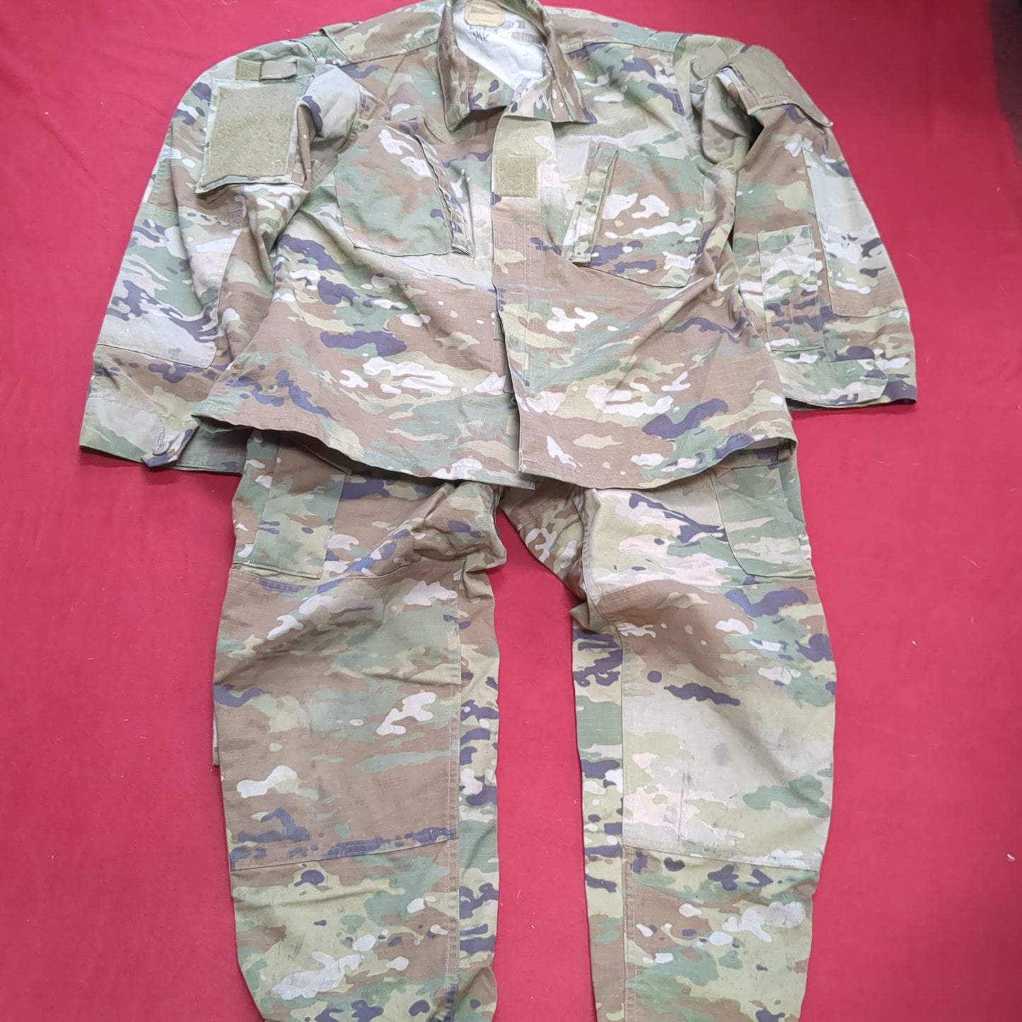 NOS SET of US Army Medium Short Multicam Frac Uniform Top Pants Air Force Used (fc06-YAM11)