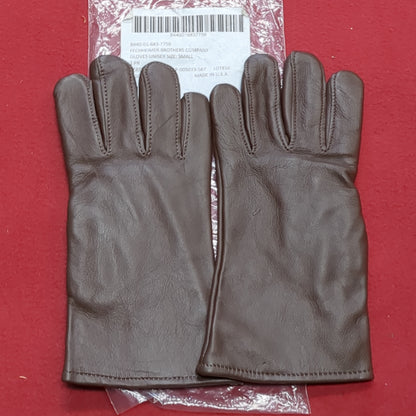 NOS US Army Service Unisex Gloves Small AGSU Brown Dress Gloves (DG- ea01-OCT25)