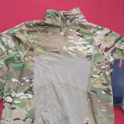 NWT US Army Deployment Large 1/4 Quarter Zip OCP Multicam Frac Combat Top (cso- fa10-YLU67)