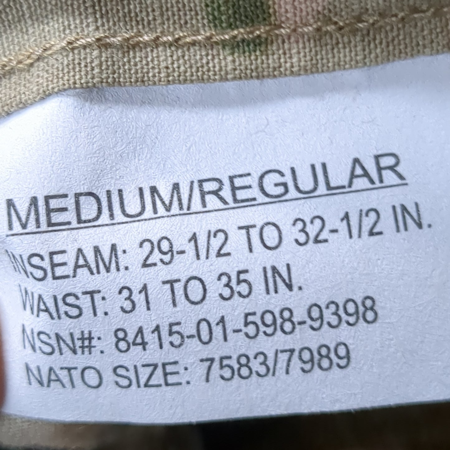 SET of Excellent Condition Medium Long Top/ NWT Medium Regular Pants  US Army Medium OCP Uniform FRAC (OCP2- fa18-AUG173)