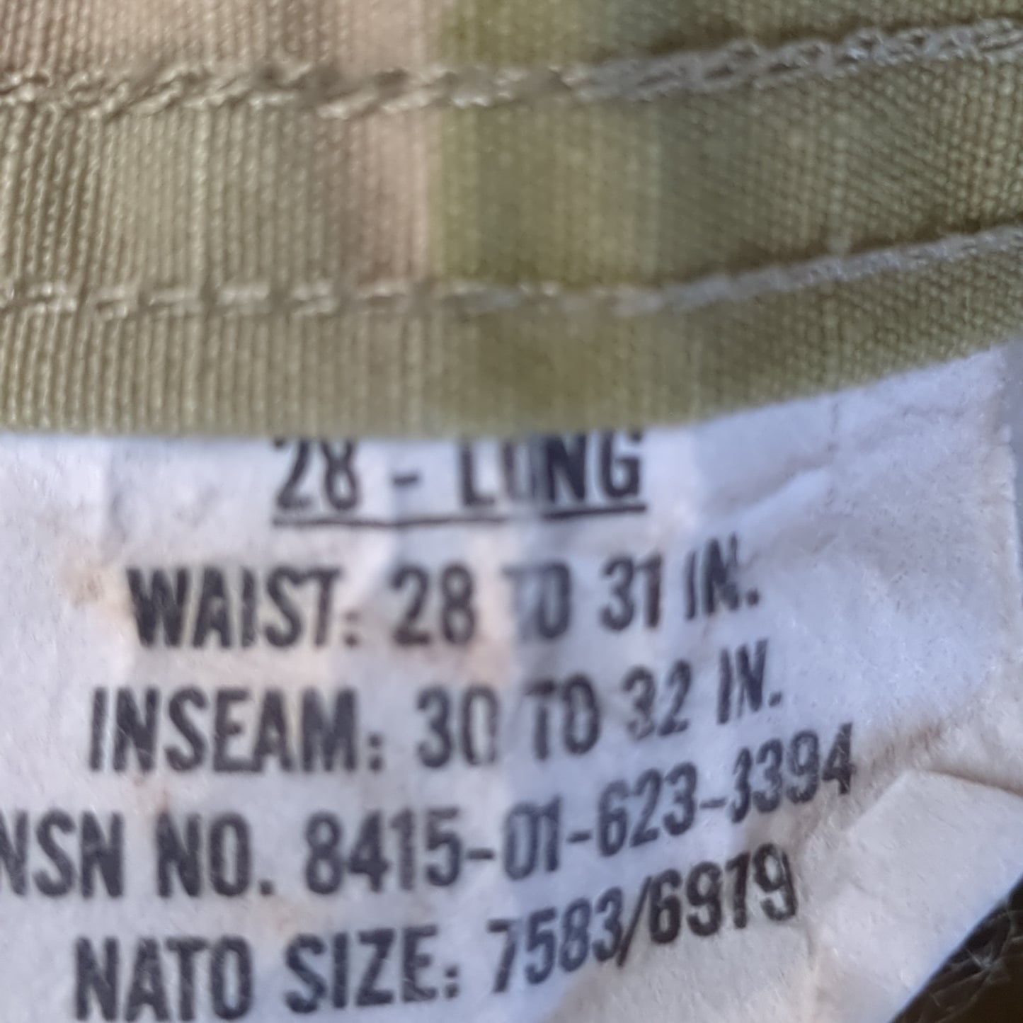 US Army 28 LONG Traditional OCP Uniform Pants Air Force Good Condition (ocp3- fa17-MH29)