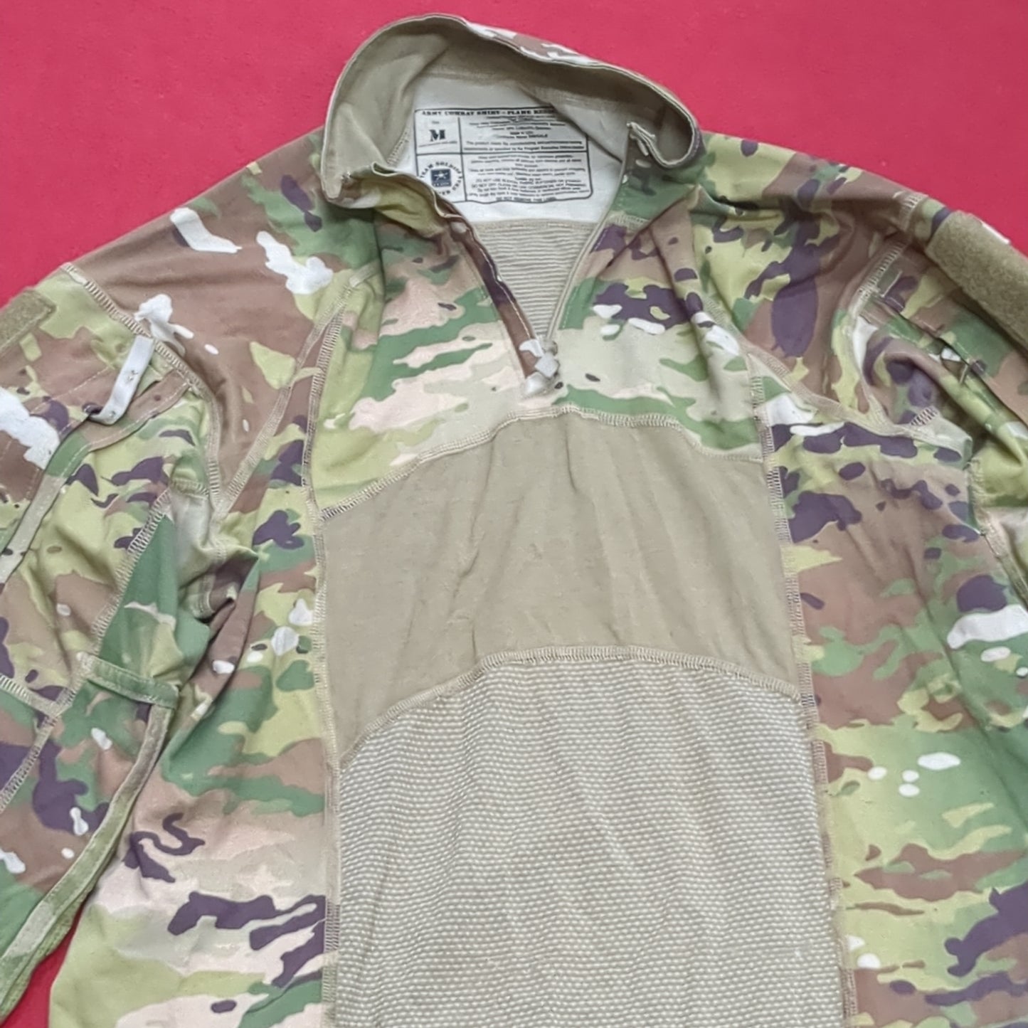 US Army Medium 1/4 Quarter Zip Type 2 Combat OCP Multicam FRAC Top Shirt (cso- fa10-YLU19)