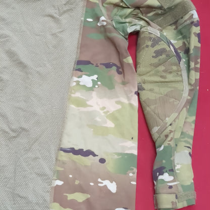 US Army Medium 1/4 Quarter Zip Type 2 Combat OCP Multicam FRAC Top Shirt (cso- fa10-YLU19)