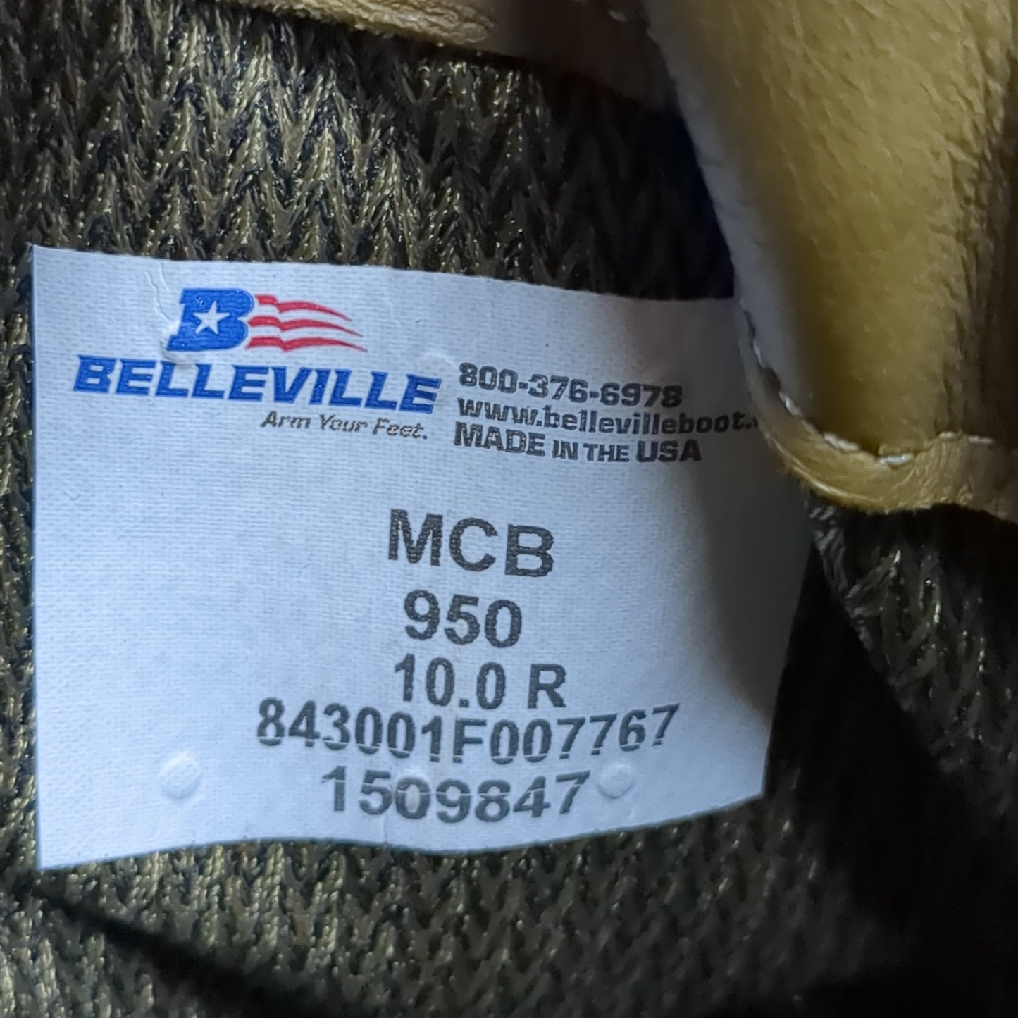 USGI 10 R MCB 950 Goretex US Army Deployment Belleville Boots Excellent Condition (12n- db13-OCT90)