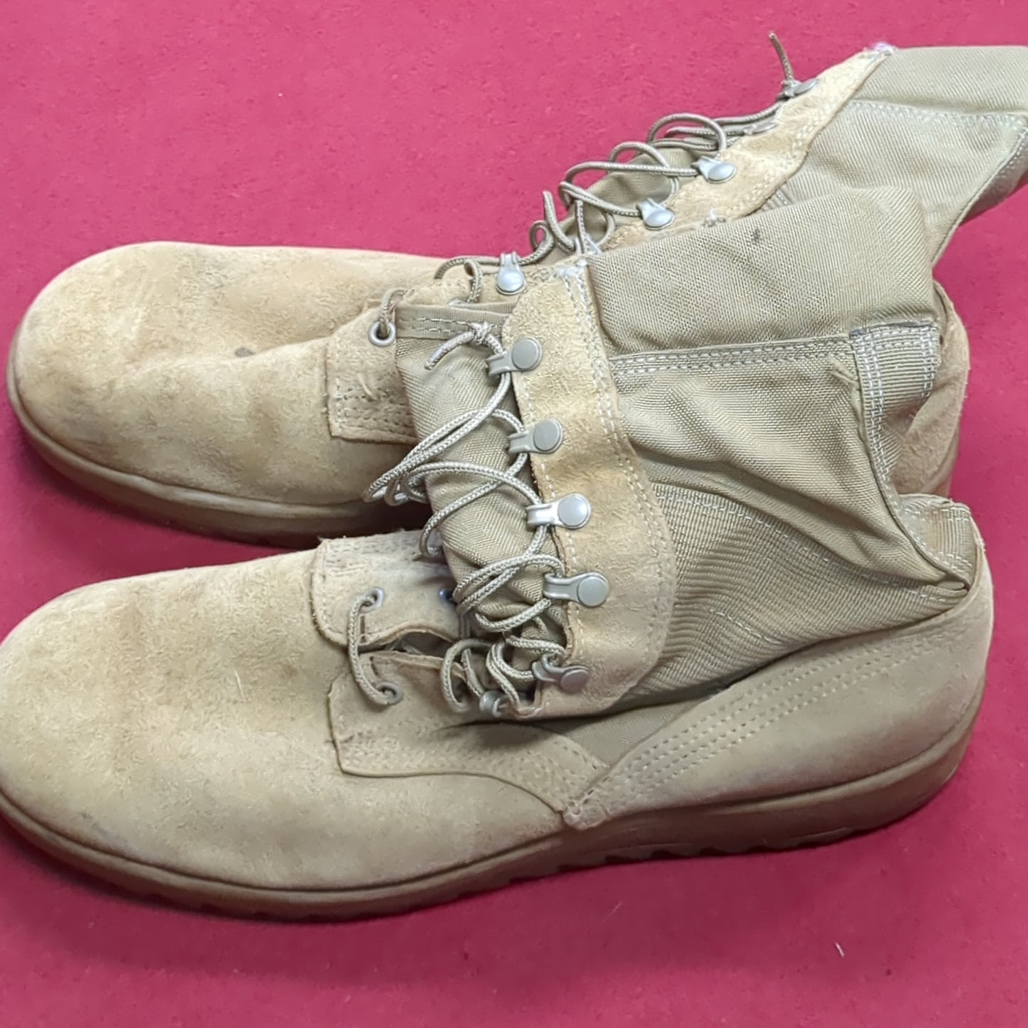 US Army 13 R McRae Hot Weather Combat Boots Coyote 499 Tan USED (hc08-NOV13)