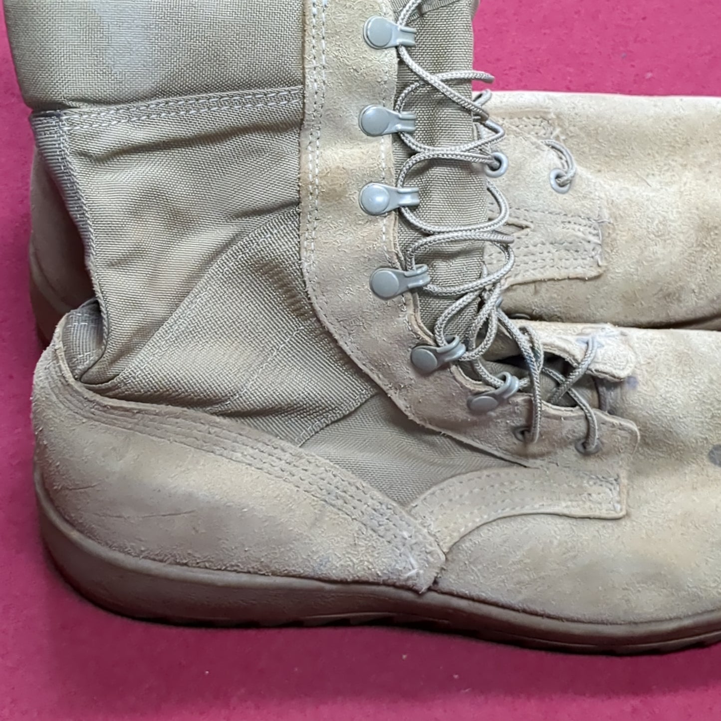 US Army 13 R McRae Hot Weather Combat Boots Coyote 499 Tan USED (hc08-NOV13)