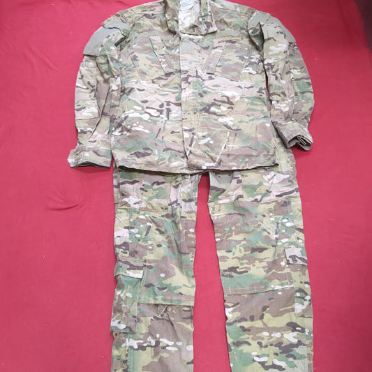 SET of US Army Small Regular Multicam Uniform FRAC Top Pants Excellent Condition (ec10-NOV15)