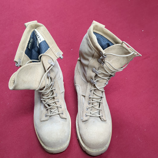 US Army 5.5  XW Bates E33500B Gore-Tex Cold Weather Combat Boots 499 Tan Used (a09- DC14-NOV30)