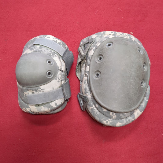 SET of US Army ALTA Elbow/Knee Pads Smooth ACU/UCP Camouflage Used (gcg2-NOV74)