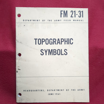 BOOK:  TOPOGRAPHIC SYMBOLS JUNE 1961   (box15)