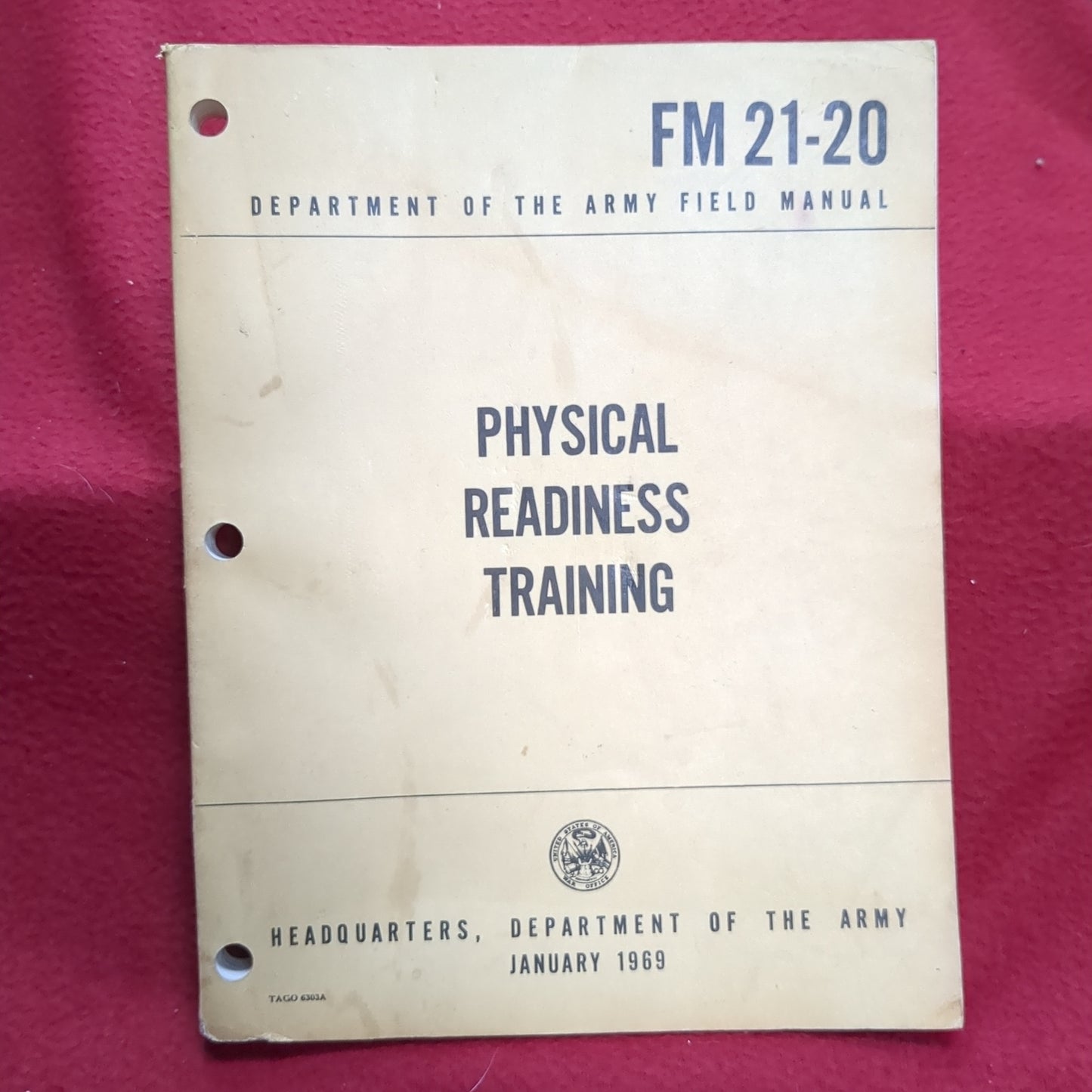 BOOK:  PHYSICAL READINESS TRAINING JANUARY 1969   (box15)