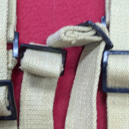 Vintage wide tan stretch clip suspenders/tan braces/light brown Honcho suspenders Excellent Condition (19a-NOV95)